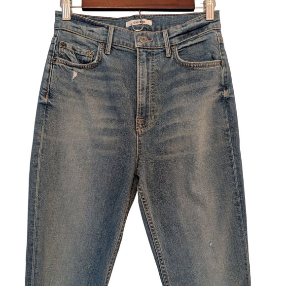 Grlfrnd Womens NWT Size 27 Kendall High Rise Distressed Medium Wash Denim Jeans - Picture 3 of 12